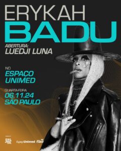 Erykah Badu virá a São Paulo para show em novembro